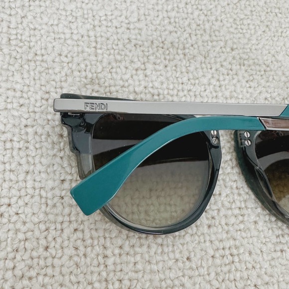 FENDI Teal Gray Cat‎ Eye Metropolis Sunglasses main image 6